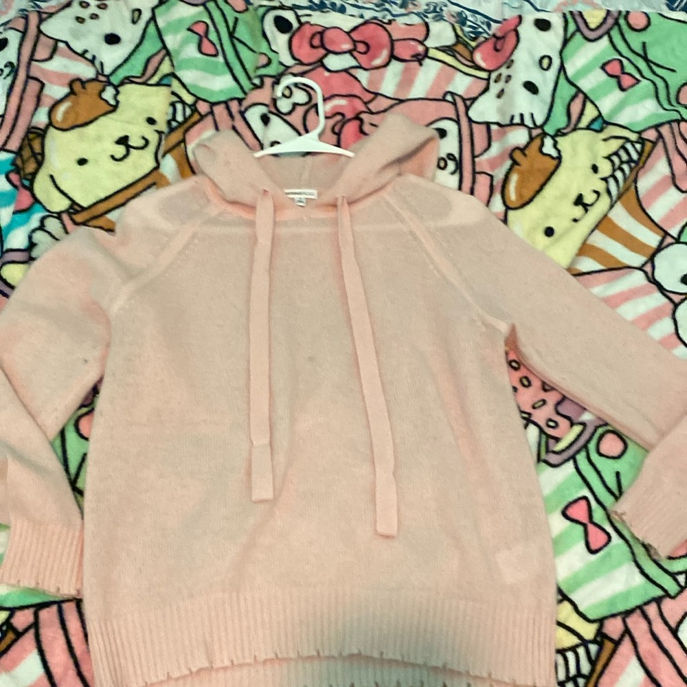 A pink hoodie (designer)